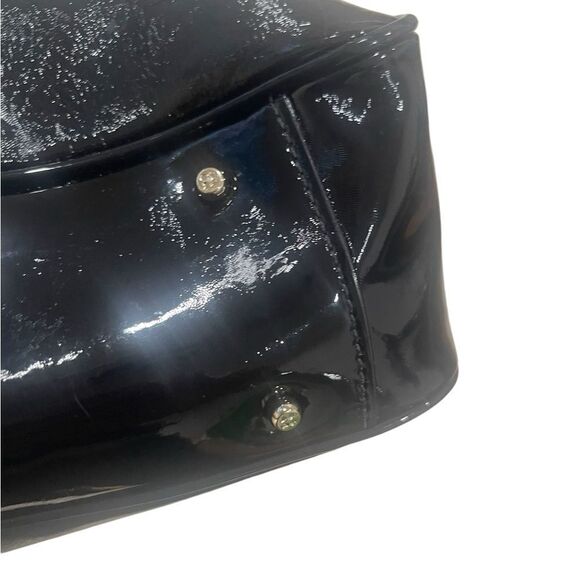 Kate Spade Patent Leather Tote with Gold Chain Embossed - Picture 8 of 16